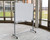 Luxor Workspaces 48"W X 36"H Rolling Reversible Dry Erase Whiteboard (MB4836WW)