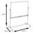 Luxor Workspaces 48"W X 36"H Rolling Reversible Dry Erase Whiteboard (MB4836WW)