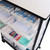 Luxor Workspaces Mobile Bin Storage Unit Double Row W/S Clear Bins (MBS-DR-16S)