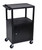 Luxor Workspaces 42"H Av Cart, 3 Shelves Cabinet Electric, Black (LP42CE-B)