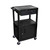 Luxor Workspaces Mobile 42" H Storage Av Utility Cart, 3 Shelves (WT42C2E-B/WTD)
