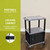 Luxor Workspaces 42"H Av Cart - 3 Shelves Cabinet - Black Legs (WT42GYC2E-B)