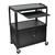 Luxor Workspaces Extra Large Adj. Height Steel Cart - Pullout, Cab (AVJ42XLKBC)