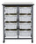 Luxor Workspaces Mbs-Dr-8L Mobile Bin System - Double Row Gray (MBS-DR-8L)