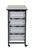 Luxor Workspaces Mbs-Dr-8L Mobile Bin System - Double Row Gray (MBS-DR-8L)
