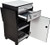 Luxor Workspaces Wood Multimedia Workstation Cart, 38" High (WPSDD3)