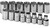 SK Tools 15 Piece 1/2" Drive 6 Point Standard Metric Chrome Socket Set (1955)