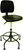 Shopsol Height Adjustable Industrial Chair W/Tubular Base & Welded Footring, 300Lb Cap (1010347)