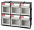 Shopsol Flip Out Part Storage Bins - 6 Compartment (Fo-306) (1010018)