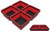 EZ Red Expandable Red Magnetic Parts Quad Tray (EZTRAY-QRD)