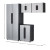 Gladiator FLEX 4 CABINET WALL FULL DOOR TS (GANF04WFMTS)