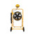 XPOWER Warehouse/Dock Cooling Fan L-30 LED 300T Mobile Trolley (FA-300K6-Yellow)