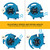 XPOWER 1/4 HP Mini Air Mover with Daisy Chain and Timer (P-230AT-Blue)