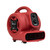 XPOWER 1/4 HP Mini Air Mover with Daisy Chain and Timer (P-230AT-Red)