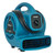 XPOWER Mighty 138W 600 CFM Mini Air Mover with Daisy Chain Outlets (P-80A-Blue)