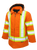 Front view of Tough Duck High-Visibility Duck Safety Parka in Black