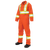 Tough Duck unlined safety coverall with reflective tape and multiple pockets in white background