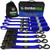 Rhino USA medium duty ratchet strap tie-down 4-pack in blue