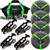Rhino USA lasso straps basket straps in green with snap hook