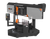 Semi-automatic dual mitering horizontal post band saw for precise and efficient metal cutting operations
