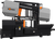 Fully automatic horizontal dual column band saw for precise metal cuts in industrial settings