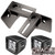 Oracle Lighting Jeep JK Lower Windshield Light Mount Brackets + LED Lights Combo in white background, Light Mount Brackets, LED Lights, Oracle Lighting Jeep JK Lower Windshield Light Mount Brackets + LED Lights Combo attached