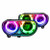 Front view of Oracle Lighting 2008-2014 Challenger Dynamic ColorSHIFT® SMD Pre-Assembled HID Headlights