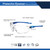 General Electric Blue Scratch-Resistant Safety Glasses -Clear, Mirror, I/O Lenses (GE103C, GE103CAF, GE103MAF)