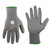 Detailed view of General Electric 15 Gauge PU Dipped Gloves Gray, Small size of General Electric 15 Gauge PU Dipped Gloves Gray, Medium size of General Electric 15 Gauge PU Dipped Gloves Gray, Large size of General Electric 15 Gauge PU Dipped Gloves Gray, Extra Large size of General Electric 15 Gauge PU Dipped Gloves Gray, General Electric 15 Gauge PU Dipped Gloves Gray in Use, General Electric 15 Gauge PU Dipped Gloves Gray Dimensions