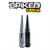 Chrome and Black variant of Metal Lugz Conical Spiked Lug Nut, Metal Lugz 6 Spiked Lug Nut Kit in white background, Chrome variant of Metal Lugz 6 Spiked Lug Nut Kit, Black variant of Metal Lugz 6 Spiked Lug Nut Kit