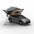 Installed Tuff Stuff Trailhead Roof Top Tent, Side view of installed Tuff Stuff Trailhead Roof Top Tent, Folded Tuff Stuff Trailhead Roof Top Tent