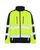 Front view of Utility Pro HiVis Double Chest Pocket Jacket, Side view of Utility Pro HiVis Double Chest Pocket Jacket, Back view of Utility Pro HiVis Double Chest Pocket Jacket, Utility Pro HiVis Double Chest Pocket Jacket being used, Back view of Utility Pro HiVis Double Chest Pocket Jacket being used, Neck of Utility Pro HiVis Double Chest Pocket Jacket, Close-up of Utility Pro HiVis Double Chest Pocket Jacket