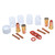Eastwood TIG Welding Pyrex Gas Lens Kit 21 Pc Master Set for WP17  WP18 and WP26 Torches in white background, Eastwood TIG Welding Pyrex Gas Lens Kit 21 Pc Master Set for WP17  WP18 and WP26 Torches in a Plastic Case