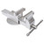 Front view of Yost Model SSV-0406N 4 Inch Stainless Steel Vise Stationary Base