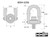 HHIP 7,000 LBS. STANDARD U-BAR HOIST RING WITH 3/4-10 THREAD ( 8004-6206)