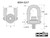 HHIP 10,000 LBS. STANDARD U-BAR HOIST RING WITH 1 1/8- 8 THREAD ( 8004-6217)