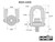 HHIP 30,000 LBS. STANDARD U-BAR HOIST RING WITH 2- 4 1/2 THREAD ( 8004-6400)