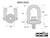 HHIP 2,500 LBS. STANDARD U-BAR HOIST RING WITH 1/2-13 THREAD ( 8004-6602)