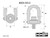 HHIP 400 KG STANDARD U-BAR HOIST RING WITH M8 X 1.25 THREAD ( 8004-6912)