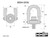 HHIP 2,150 KG STANDARD U-BAR HOIST RING WITH M20 X 2.50 THREAD ( 8004-6936)