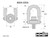 HHIP 7,000 KG STANDARD U-BAR HOIST RING WITH M30 X 3.50 THREAD ( 8004-6956)