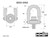 HHIP 11,000 KG STANDARD U-BAR HOIST RING WITH M36 X 4.00 THREAD ( 8004-6966)