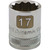 Dynamic Tools 3/8" Drive 12 Point Metric, 17mm Standard Length, Chrome Finish Socket (D009117) Main Image
