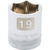 Dynamic Tools 3/8" Drive 6 Point Metric, 19mm Standard Length, Chrome Finish Socket (D008019) Main Image