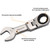 Dynamic Tools 8 Piece SAE Stubby Flex Head, Combination Ratcheting Wrench Set, 5/16" - 3/4" (D076607)