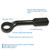 Gray Tools 2" Striking Face Box Wrench, 45 Degree Offset Head (66864)