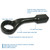 Gray Tools 80mm Striking Face Box Wrench, 45 Degree Offset Head (66980)