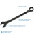 Gray Tools Combination Wrench 2-3/8", 12 Point, Black Oxide Finish (3176B)