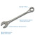 Gray Tools Combination Wrench 2-5/8", 12 Point, Satin Chrome Finish (3184)