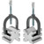 Front view of Grizzly Industrial V-Block Set with Clamp-Double Slot